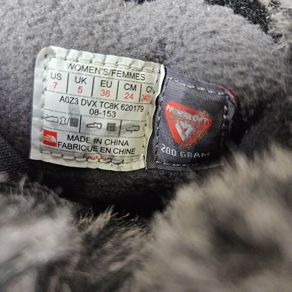 The North Face Women's Nuptse Purna Boot Size 7 Waterproof Faux Fur Winter Suede - Picture 15 of 16